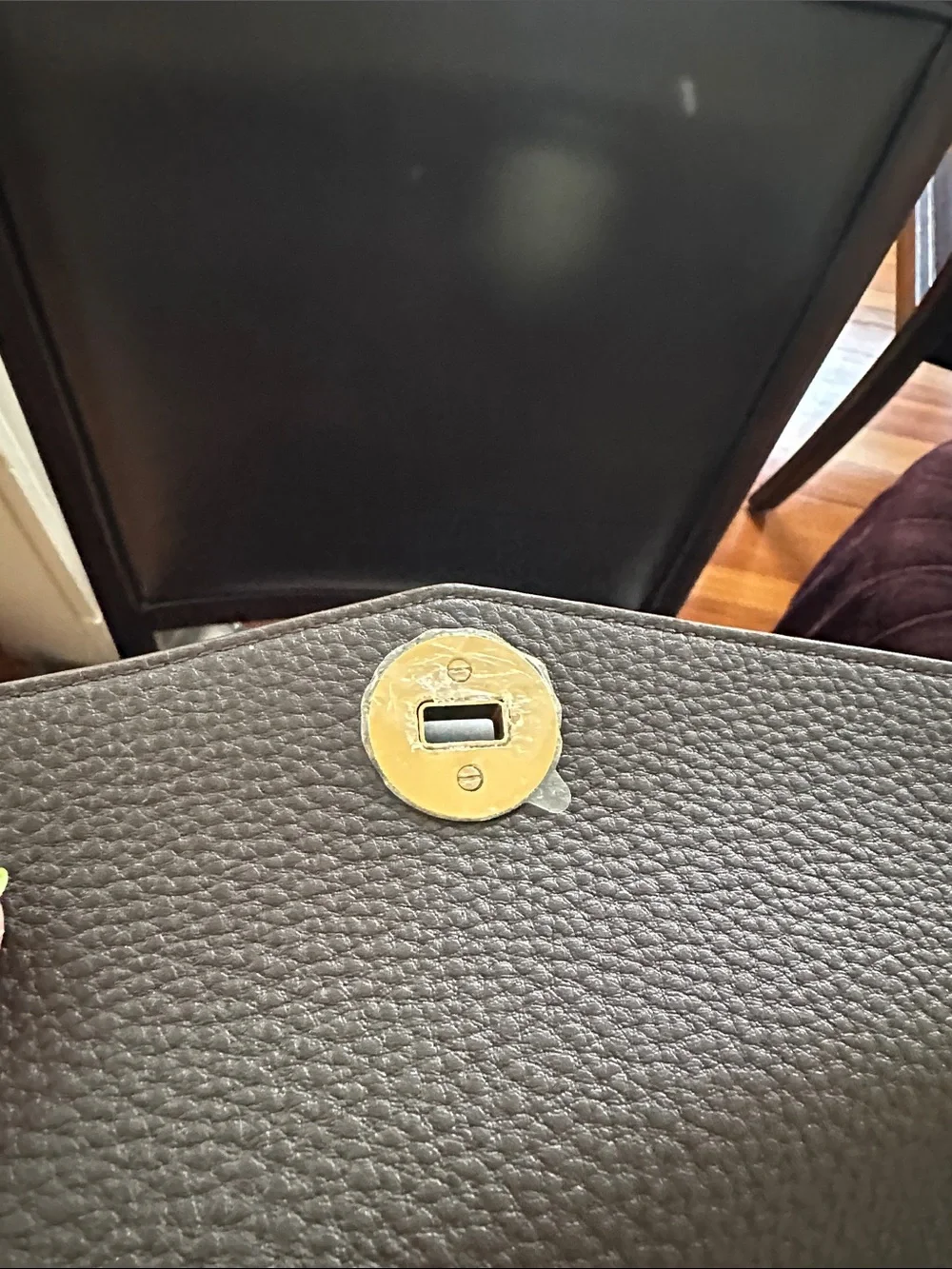 Tory Burch Brown Leather Crossbody with Leopard Print